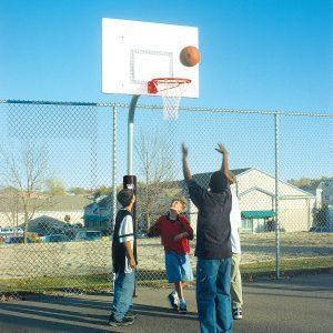 3-1/2″ Tough Duty Rectangle Steel Playground Basketball System
