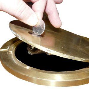 Lockable Hinged Brass Floor Socket Cover Plate Only
