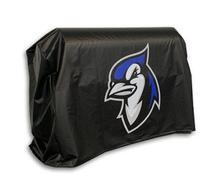court armor storage rack cover with blue jay mascot logo - sports surface protection